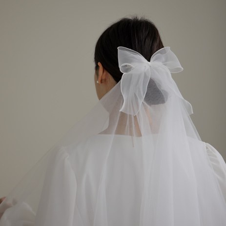 Wontsby 蝴蝶結 Wedding Veil F1136