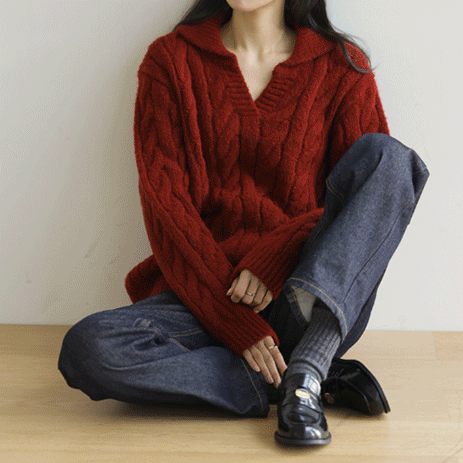 Psone 領針織衫 K3948