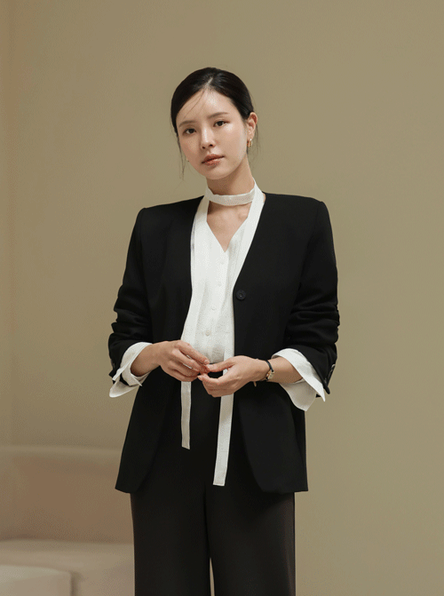 無領袖口夾克 MM230