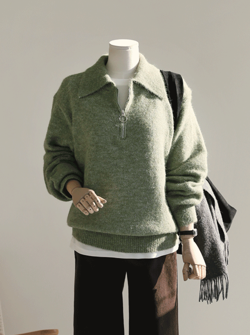 Pentor 半拉鍊羊皮大衣 K4199