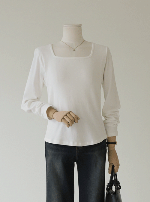 大理石紋方領T卹 T11289