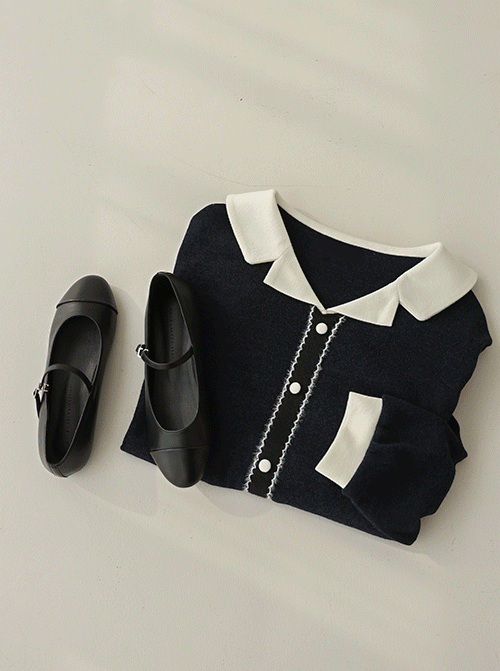 Latren撞色領T卹 T11433