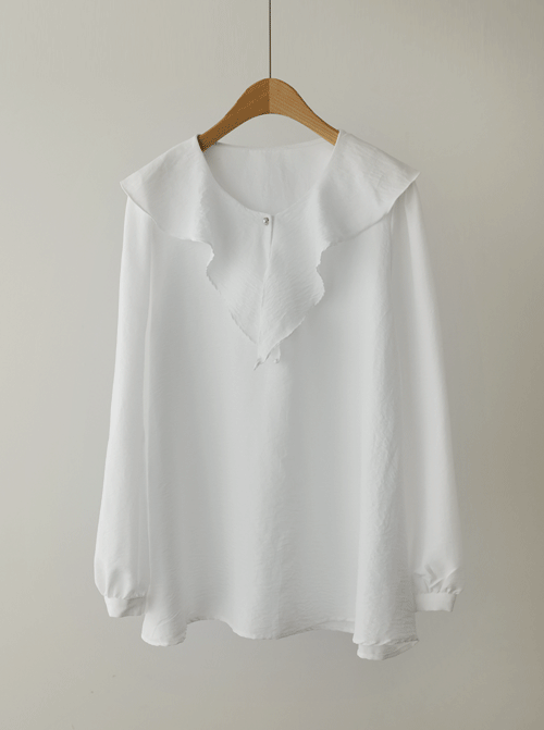 Ariel 荷葉邊領女式上衣 T11520