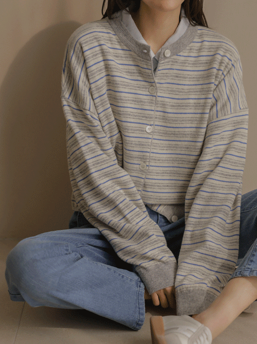 Camino 條紋羊毛開襟衫 C2699