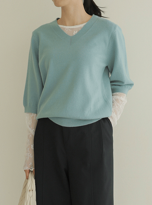 Paroon V領短袖針織K4288