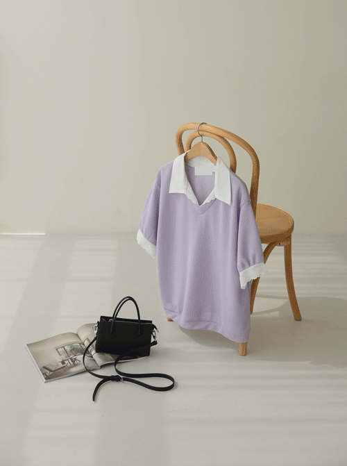 Zabina 層疊短袖針織衫 K4293