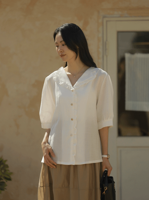 Sabiro 荷葉邊領女襯衫 T11824