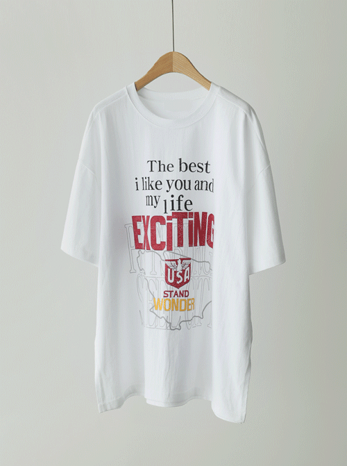 Piclaon 開衩短袖T卹 T11817