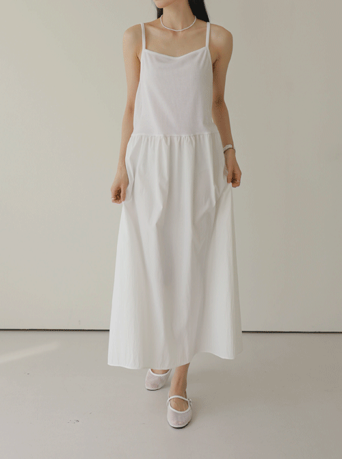 Mokire 無袖長肩帶無袖半身裙 D7967