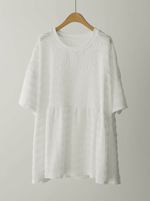 Jivis 褶皺短袖T卹 T11933