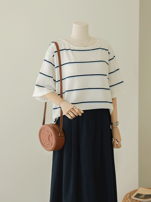 Lucina 條紋短袖針織衫 K4310