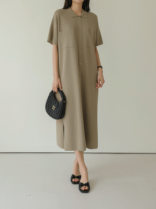 Rekebi 短袖針織洋裝 D7985