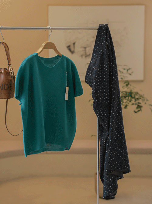 Lomore 亞麻短袖針織衫 K4315