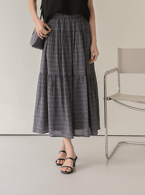 Mosabi 格子裙 SK2885