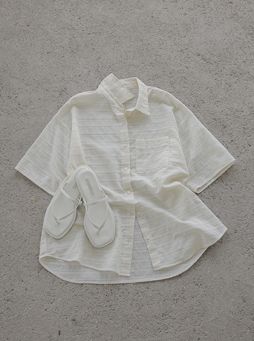 Motesel 刺繡短袖襯衫 T12055