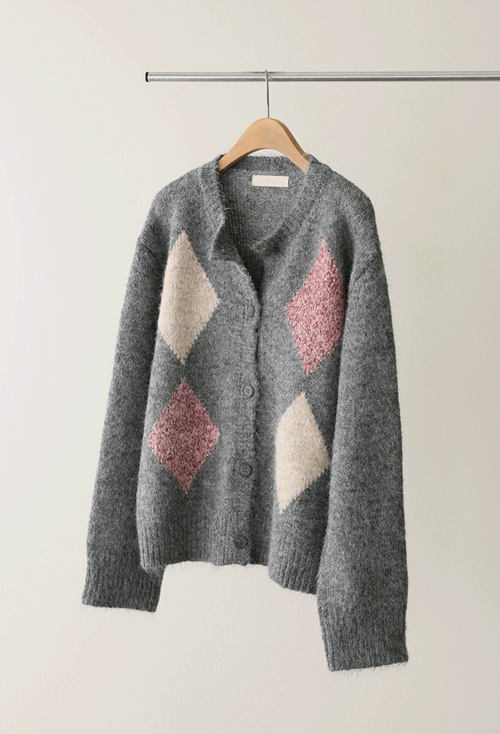 Runsijje Argyle Open Shirt Y268